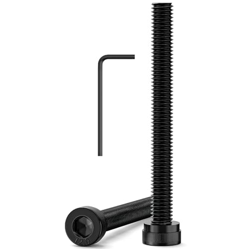 Valorada 120Pcs M3 Bolts, M3 x 30mm Hex Socket Head Cap Screws Bolts, 12.9 Grade Alloy Steel, Black Oxide Finish, Allen Socket Drive, Full Threads, with Hex Spanner