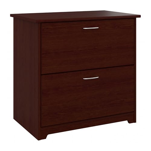 Bush Furniture Cabot 2 Drawer Lateral File Cabinet in Harvest Cherry, Home Office Chest for Letter, Legal, and A4-size Document Storage