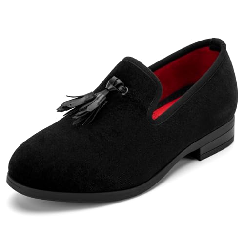 Image of Meijiana Boys' Formal Dress Slip-On Loafers - Tuxedo Shoe for Baby Dress Shoes
