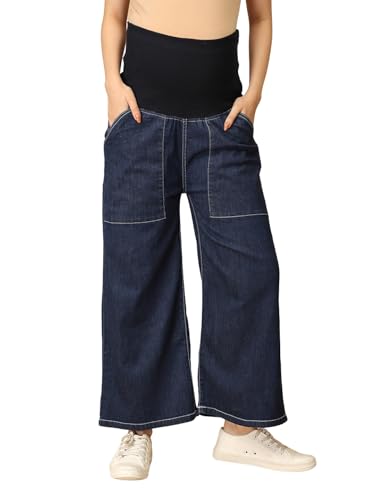 Image of The Mom Store Maternity Jeans for Women | Stretchy & Comfortable Denim Pants | Breathable & All-Day Comfort | Pre and Post Pregnancy Wear for New Mom Pant