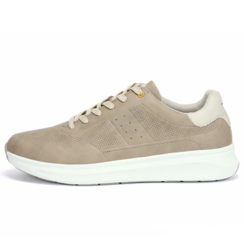 Image of Red Chief Men's Sneakers | Lace-Up Low Ankle Shoes for Everyday Wear | Stylish & Comfortable Trendy Footwear | Beige (C6007)