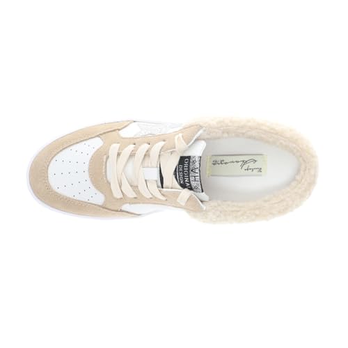 VINTAGE HAVANA Womens Baller Perforated Rhinestone Slip On Sneakers Shoes Casual - Beige, Off White4