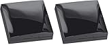 Berker 918282510 Integro Flow/Pure Rahmen 1-Fach mit Klappdeckel schwarz glänzend (Packung mit 2)