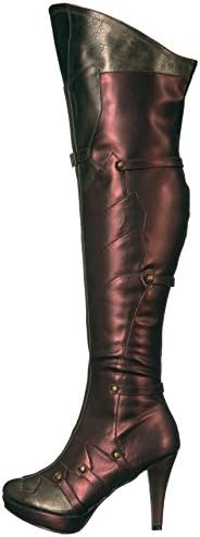 Ellie Shoes Women's Wonder Superhero Boots - Sexy Thigh High Heels Red Gold, 6 | Image 7