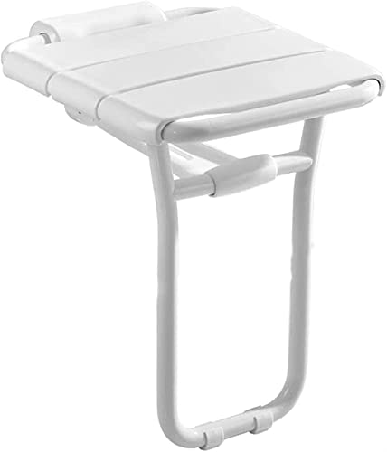 Salle de douche moderne optimisée avec ce tabouret mural compact