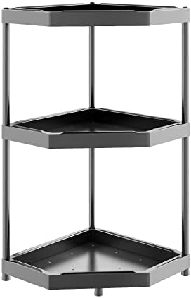 Greatseas 5-Tier Corner Shelf Stand – 44.1 Inch Marble White Storage Organizer For Kitchen, Bathroom | Freestanding