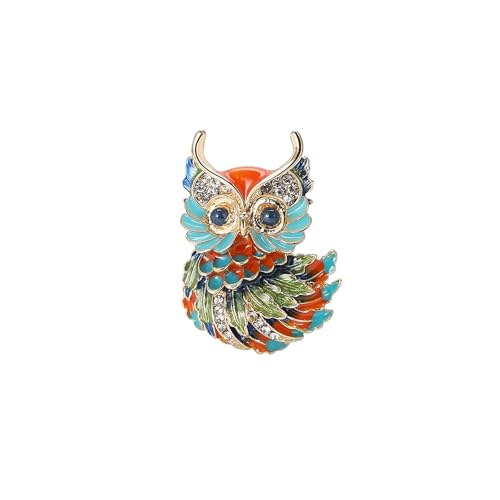 Image of Enamel Bird Brooch for Women Rhinestones Owl /Hummingbird /Eagle /Toucan Lapel Pin Cute Bird Brooches Jewelry Gifts for Mom Wife
