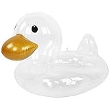【Fácil de inflar y ventilar】 Nuestro flotador inflable de pato para piscina tiene una válvula de inflado rápido, que permite un inflado más rápido para ahorrar tiempo. La válvula mejorada se puede inflar fácilmente con una bomba o soplador, y la válvula se puede abrir por completo.