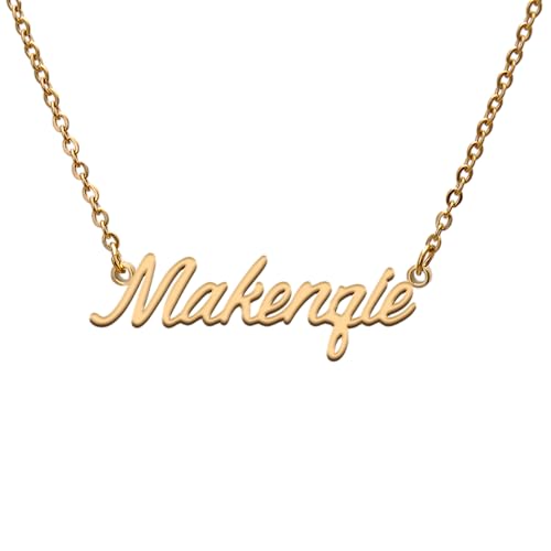 Makenzie Name Tag Necklaces for Her His Friends Familys Relationship Memory Jewelry Gift