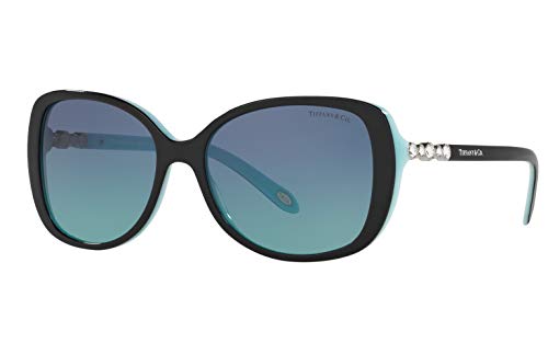 Tiffany & Co. Tf4121B Sunglasses Black Blue W/Blue Gradient Lens 55Mm 80559S Tf4121-B Tiffany&Co. Tf 4121B Tf 4121-B, Large #TOP10
