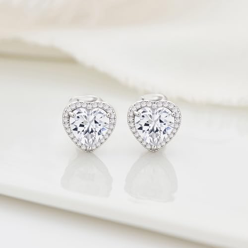 Aretes clip en forma de corazón para mujer miniatura 6