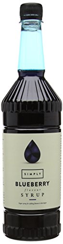 Simply Blueberry Syrup, Vegan & Nut Free Flavoured Syrup for Coffee, Cocktails & Baking (1 Litre)