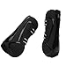 Horse Shoes, Horse Boots PU Shell Elastic Neoprene Secure Horse Leg Guard Open Front Boots Splint Boots for Horses for Jumping, Trail Riding, and Turnout (Black Front Legs M 10x7x4cm / 3.9x2.8x1.6in)