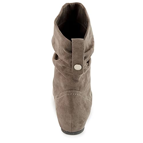 Xappeal Carney - Women's Slip On Casual Slouch Short Ankle Boot Grey, Size 12.0 Medium Width #TOP2