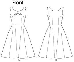 Amazon Butterick レトロ60年代デザインワンピースの型紙セット サイズ U6 8 10 12 14 5748 型紙 パターン 通販