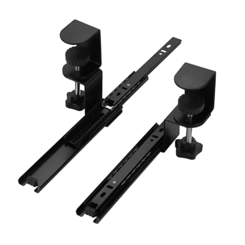 DIY Computer Keyboard Tray Keyboard Clamp Rail Under Desk C Clamp Hardware Extension Support Under Desk Slide Out for Typing