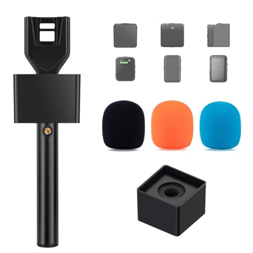 CaTeFo for DJI Mic Handle DJI Mic Mini Rode Wireless Go Microphone Stand Handheld Interview Go Grip with 1/4
