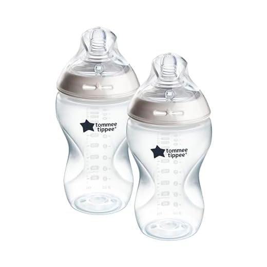 Tommee Tippee Biberones, biberón anticólicos Natural Start, 340 ml, con tetina anatómica para un agarre natural, válvula anticólicos, pack de 2