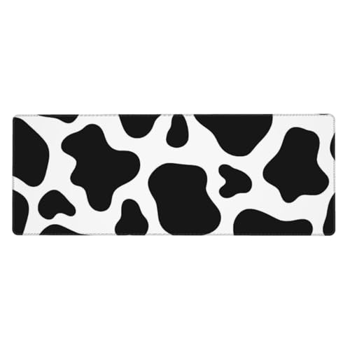 Grand tapis de souris vache 80x30 cm en caoutchouc pour bureau moderne