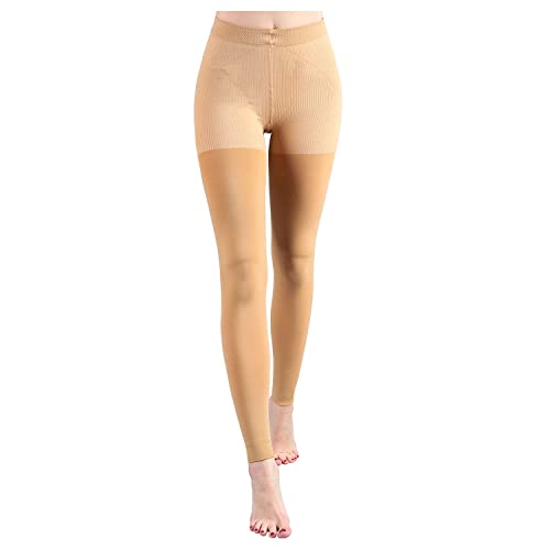 Image of Lin Performance Women 15-20mmHg Compression Leggings Footless Tights Leg Slimming