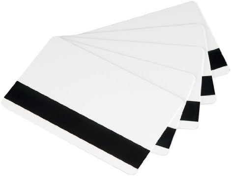 ID Zone Premium White Blank CR80 30 Mil PVC Cards with High Coercivity Mag Stripe- 500 per Pack IDZ-CR8030HI