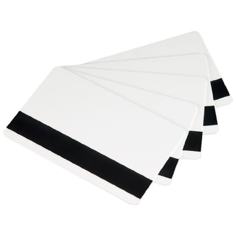 ID Zone Premium White Blank CR80 30 Mil PVC Cards with High Coercivity Mag Stripe- 500 per Pack IDZ-CR8030HI Cover
