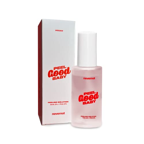 nevernot Peeling Solution, 50 ml: Chemisches Peeling mit AHA 2% + PHA 6%, Für den ganzen Körper, Bekämpft Pickel, Mitesser und unreine Haut, Sanft und hydratisierend