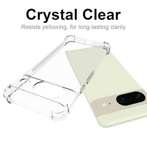 Image of for Google Pixel 8 5G Case,Google Pixel 8 5G Phone Case Clear Transparent Reinforced Corners TPU Shock-Absorption Flexible Cell Phone Cover for Google Pixel 8 5G - Transparent