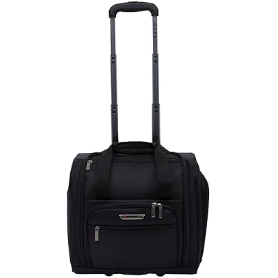 TPRC 15 Underseat Carry-On Luggage Airline Approved Personal Item with USB Charging Port, Black