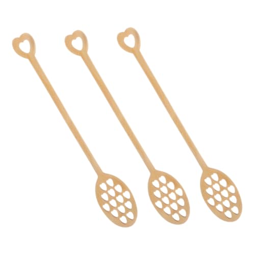 FONDOTIN 3Piezas Varillas De Madera para Agitar Miel Miel Cucharas De Madera para Miel y Jarabes Utensilios De Cocina para Bebidas y Postres