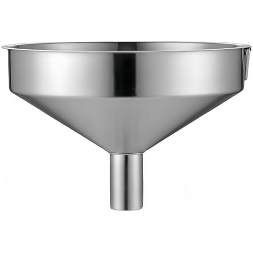 Aoasious ジョウゴ/ロート/漏斗 大型 広口大口径 304ステンレス製 厚手 軽量 耐久 多用途 オイル・ワイン・水の移し替え キッチン/バー/ホテル/レストラン 家庭・業務用 21cm 口径3.2cm (B-21CM-3.2CM)