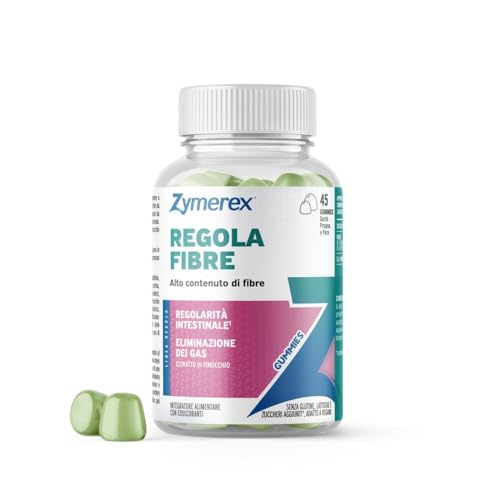 Zymerex Regola Fibre Gummies | 45 Gommose | Regolarità Intestinale | Integratore Di Fibre | Equilibrio Della Flora Intestinale | Senza Zuccheri Aggiun