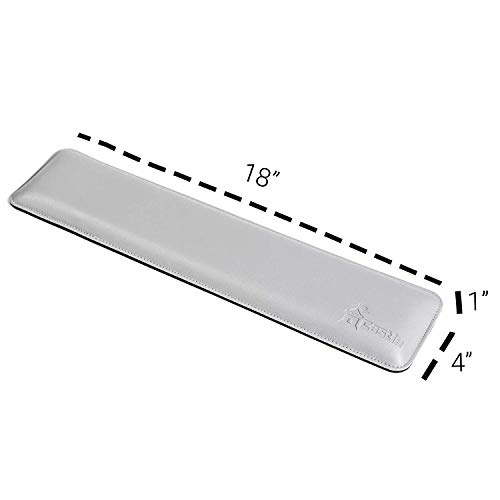 Bailey Full Size By Castle - Leather Ergonomic Computer Wrist Rest Pad For Keyboards With Around 104 Keys - Firm Keyboard Wrist Support For Typists, Gaming, And Heavy Office Use (Stone, Full Size) #TOP1