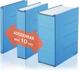  Plus Corporation Platzspar-Ordner ZeroMax blau ausziehbare Rückenbreite von 1 , 89808