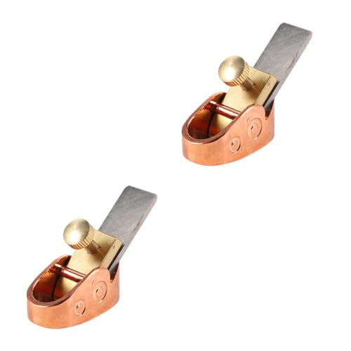 Raboteuse à main Operitacx en acier rose gold pour menuiserie fine 2 pièces