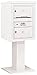 Salsbury Industries 3406S-02WHT 4C Pedestal Mailbox, White
