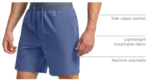 Image of Soothfeel Men's Running Shorts with Zipper Pockets 9 inch / 7 inch / 5 inch Quick Dry Eight Basketball Gym Workout Athletic Shorts