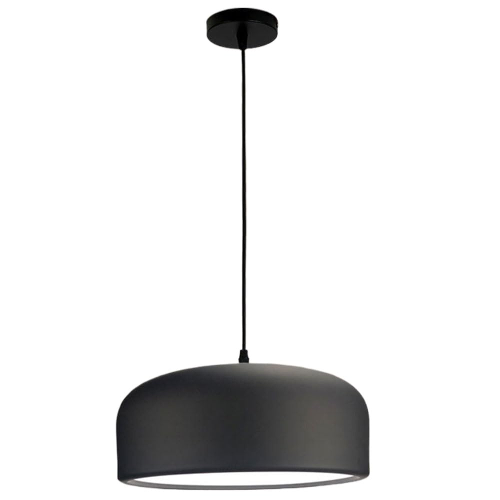 60cm Aluminum Large Pendant Lights Scandinavian White Ceiling Hanging Light Dome Gloss Finish Chandelier Lamp Modern Kitchen Island Lights Hanging Bedroom Lamp (Color : Dark, Size : XL) Star of Light