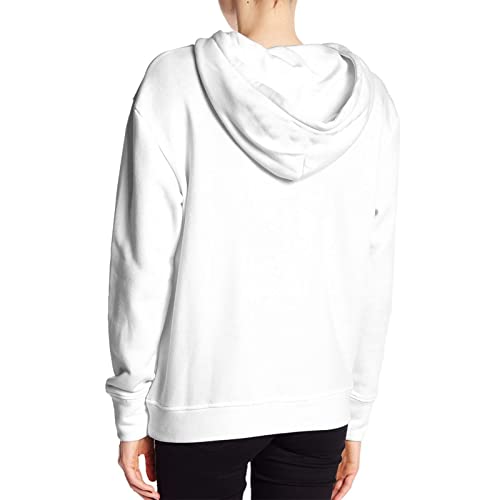 White Minimalism Hooded Sweatshirt2
