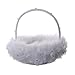 ZYLLZY Panier de fleurs pour mariage, demoiselle d'honneur, plumes d'autruche, panier romantique en dentelle avec strass - Panier de fleurs portable pour mariage, cérémonie, banquet - Blanc