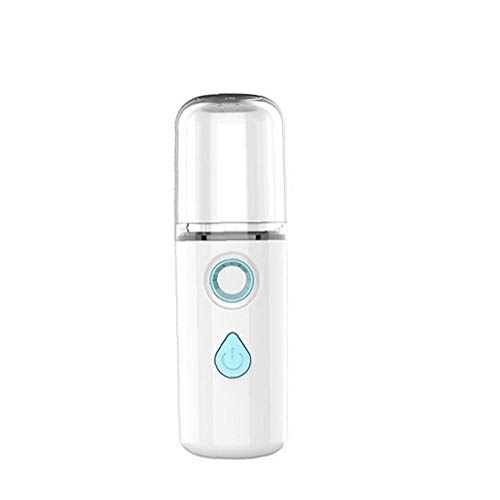 TYY-guang Nano Facial de Mister Vapor Facial Fresco de pulverizador de Belleza Vapor Facial hidratante hidratante para la Piel Cuidado USB Recargable Blanca 1PC