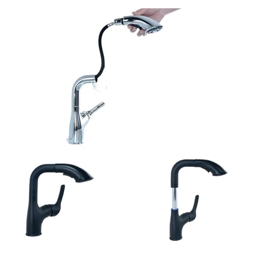 Grifo lavabo baño negro soluciona lavado de pelo y limpieza 3