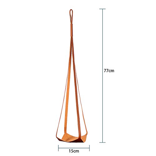 Ztexkee Z915 4 Legs Plant Hanger Decorative Flower Pot Holder Vegan Leather Plant Hangers Hanging Plant Holder Indoor Outdoor Hanging Planter thumb #7