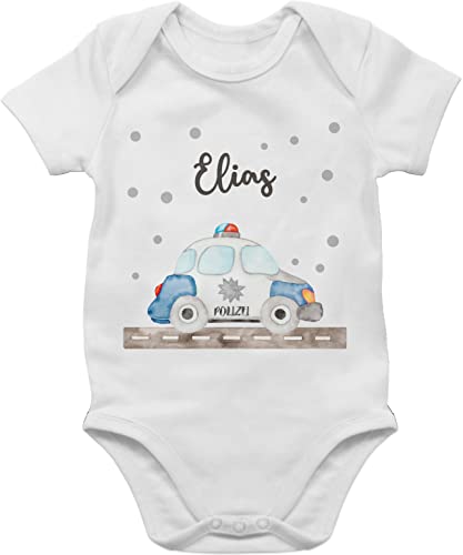 Baby Body Junge Mädchen - Polizei Blaulicht Bundespolizei Polizeiauto...