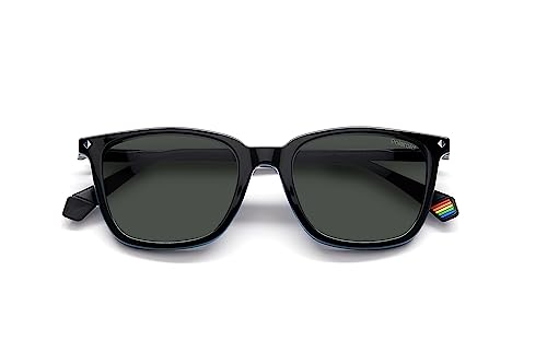 Polaroid Sunglasses PLD 6136/CS Rectangular Sunglasses, Black/Polarized Gray, 51mm,18mm4