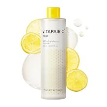 Nature Republic Vitapair C Glow Facial Toner - Vitamin Toners for Face, Hydrating Skin Care for Women, Niacinamide Korean Skincare, Clean Clear Moisturizing, Gentle Natural Beauty, 300ml / 10.15 fl oz