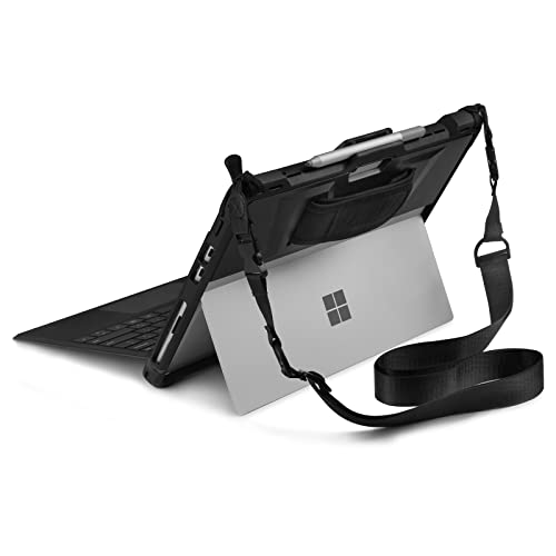 Hzmeris Rugged Case For Surface Pro 8 Microsoft Cover Funda De Tableta Lightweight Shockproof Case Pen Holder 13 Inch Sleeve Tablet Shell 2021 Release Black #TOP1
