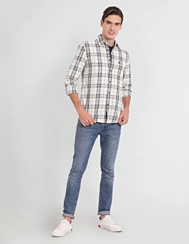 Image of U.S. Polo ASSN. Men's Cotton Regular Fit Tartan Check Twill Casual Shirt