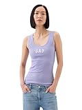 GAP Womens Ribbed Tank Top Logo Fresh Lavender XXL