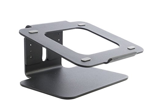 Bramley Power - Soporte de Escritorio para computadora portátil de Altura Ajustable de Aluminio sólido para Apple Macbook Pro/Air y Todas Las computadoras portátiles (Altura Ajustable) (Negro)